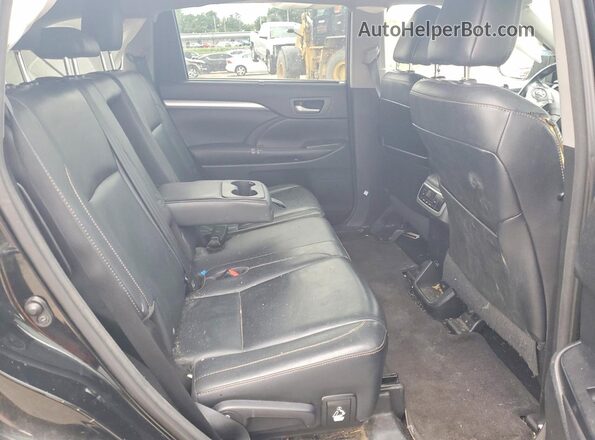 5TDKKRFH6GS180001 2016 TOYOTA HIGHLANDER Black Widok wnętrza z tyłu