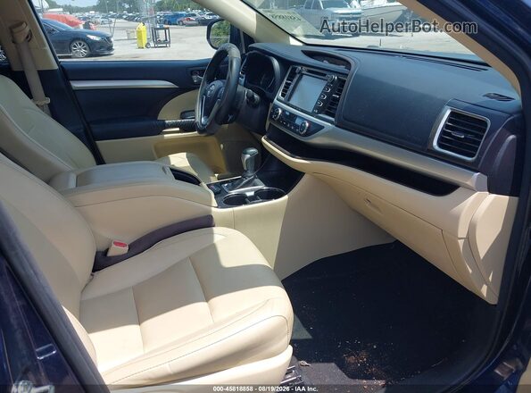 5TDKKRFH9GS138471 2016 TOYOTA HIGHLANDER Blue Вид салону спереду