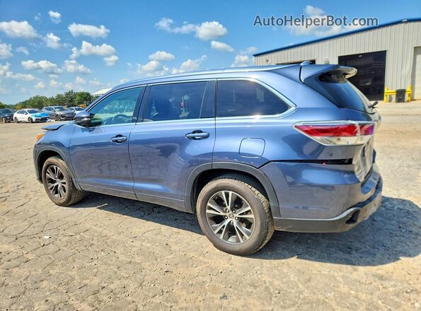 5TDKKRFHXGS121405 2016 TOYOTA HIGHLANDER Blue Задня ліва чверть