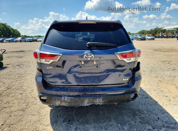 5TDKKRFHXGS121405 2016 TOYOTA HIGHLANDER Blue Вид ззаду