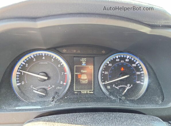 5TDKKRFHXGS121405 2016 TOYOTA HIGHLANDER Blue Вид щитка приладів