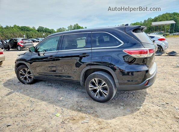 5TDKKRFHXGS158888 2016 TOYOTA HIGHLANDER Black Задня ліва чверть