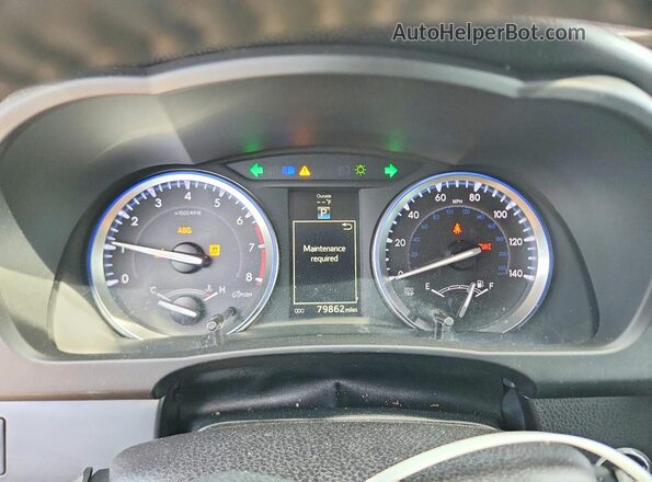 5TDKKRFHXGS158888 2016 TOYOTA HIGHLANDER Black Вид щитка приладів