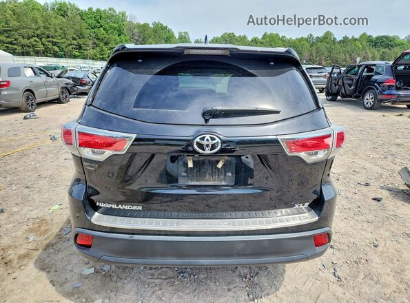 5TDKKRFHXGS158888 2016 TOYOTA HIGHLANDER Black Вид ззаду
