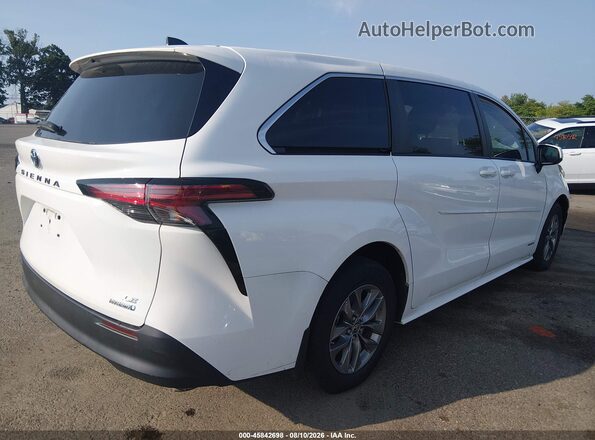 5TDKRKEC2MS007564 2021 TOYOTA SIENNA White უკანა მარჯვენა