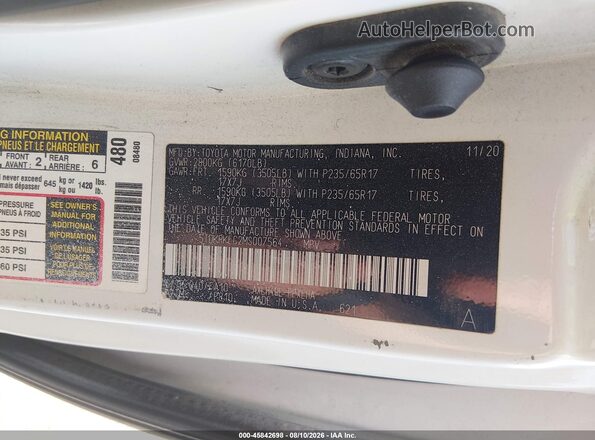 5TDKRKEC2MS007564 2021 TOYOTA SIENNA White ძრავის განყოფილების ხედი