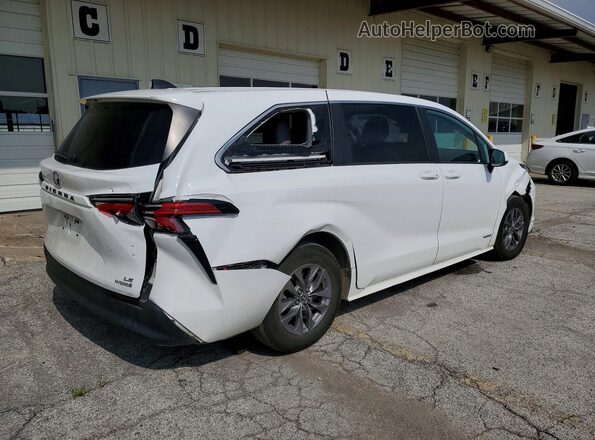 5TDKRKEC3MS045059 2021 TOYOTA SIENNA White Задня права чверть