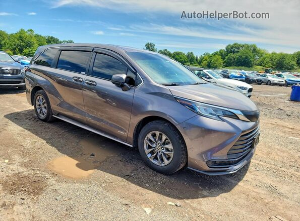 5TDKRKEC3MS048043 2021 TOYOTA SIENNA Серый Передняя правая четверть