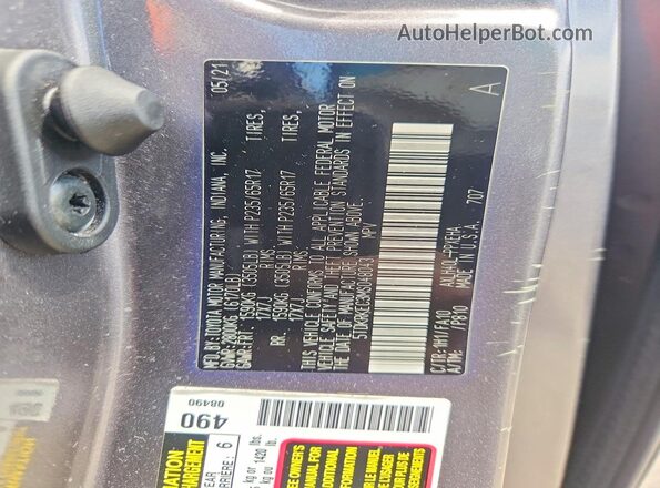 5TDKRKEC3MS048043 2021 TOYOTA SIENNA Серый Вид наклейки с VIN-кодом