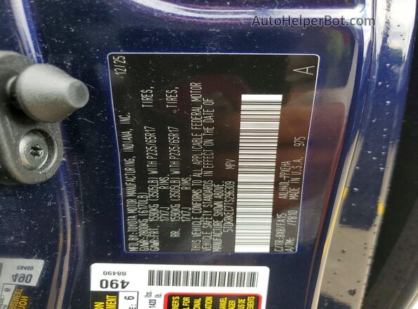 5TDKRKEC7TS296309 2026 TOYOTA SIENNA Синий Вид наклейки с VIN-кодом