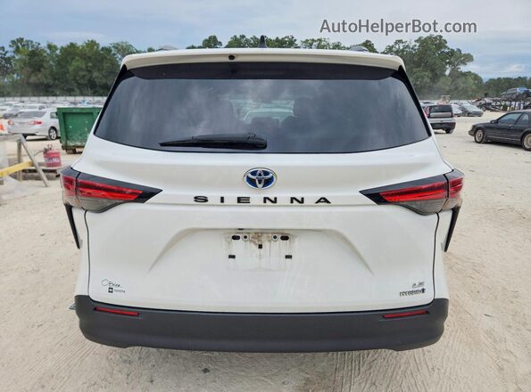 5TDKRKEC8NS126995 2022 TOYOTA SIENNA White Հետևի տեսք