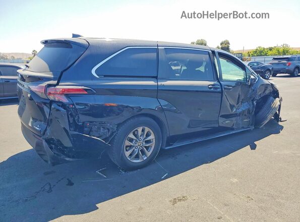 5TDKRKECXMS007764 2021 TOYOTA SIENNA Black უკანა მარჯვენა