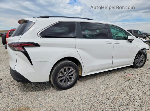 5TDKSKFC7SS165477 2025 TOYOTA SIENNA White უკანა მარჯვენა