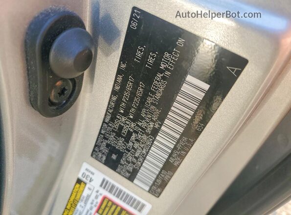 5TDKSKFC9MS028043 2021 TOYOTA SIENNA Silver VIN კოდის სტიკერის ხედი