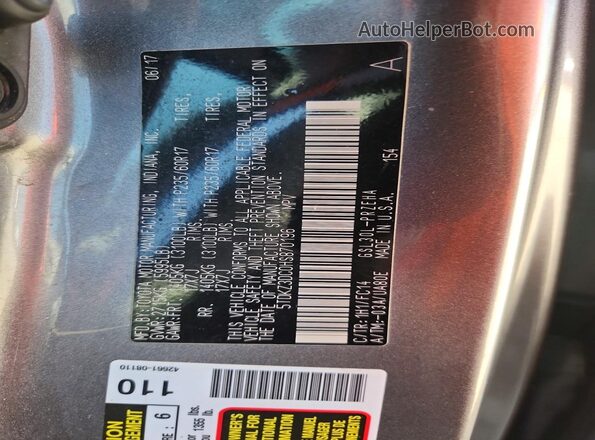 5TDKZ3DC0HS870196 2017 TOYOTA SIENNA Gray Вид наклейки з VIN-кодом