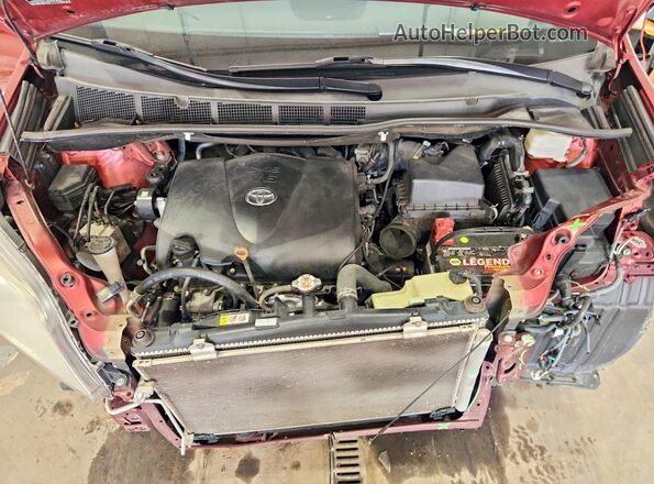 5TDKZ3DC0LS041475 2020 TOYOTA SIENNA Burgundy Widok komory silnika