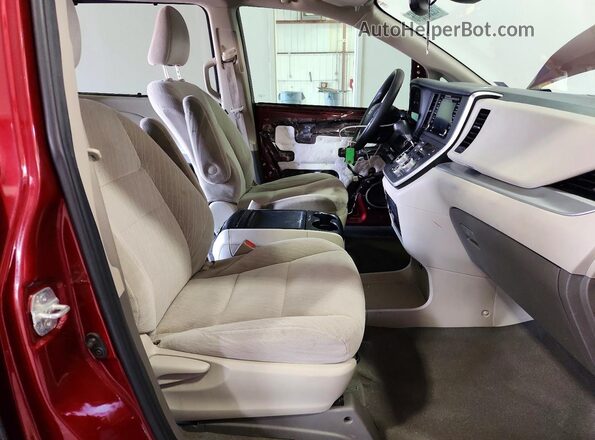 5TDKZ3DC0LS041475 2020 TOYOTA SIENNA Burgundy Widok wnętrza z przodu