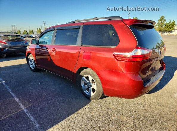 5TDKZ3DC1HS807687 2017 TOYOTA SIENNA Burgundy Rear left