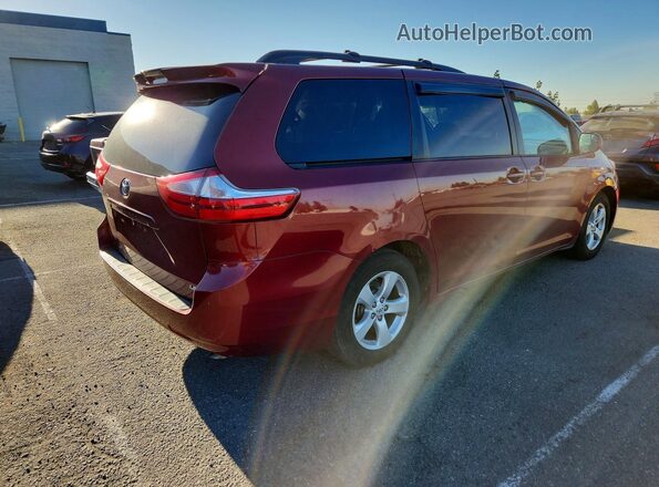 5TDKZ3DC1HS807687 2017 TOYOTA SIENNA Burgundy Rear right