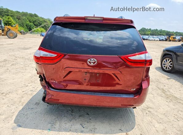 5TDKZ3DC1JS903051 2018 TOYOTA SIENNA Burgundy Հետևի տեսք