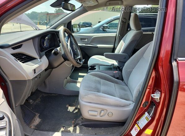 5TDKZ3DC1JS903051 2018 TOYOTA SIENNA Burgundy Սալոնի դիմացի տեսք