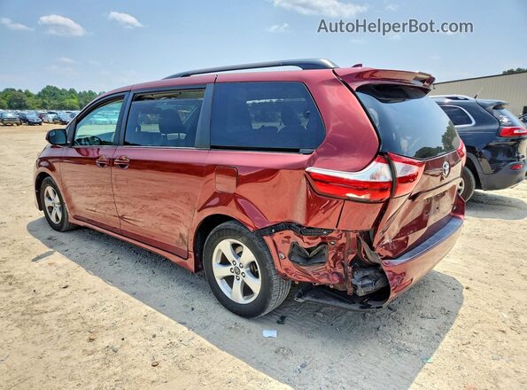 5TDKZ3DC1JS903051 2018 TOYOTA SIENNA Burgundy Հետևի ձախ