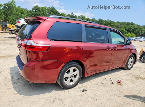 5TDKZ3DC1JS903051 2018 TOYOTA SIENNA Burgundy Հետևի աջ