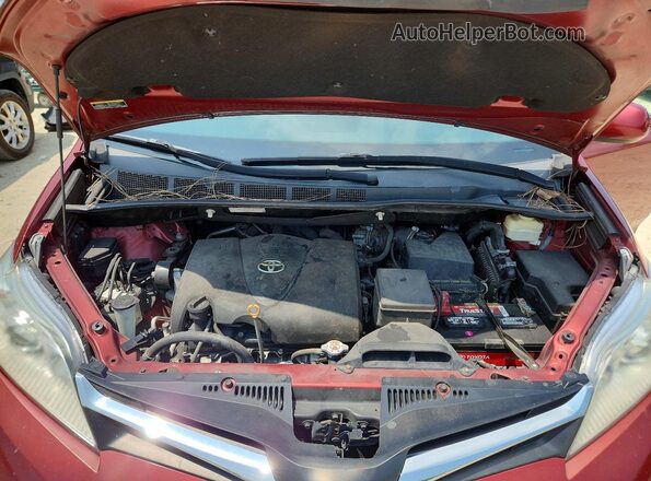 5TDKZ3DC1JS903051 2018 TOYOTA SIENNA Burgundy Շարժիչի բաժամունքի տեսք