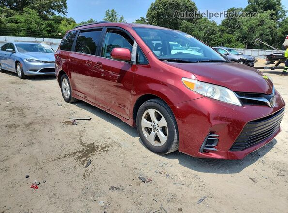 5TDKZ3DC1JS903051 2018 TOYOTA SIENNA Burgundy Առջևի աջ