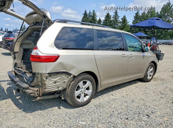 5TDKZ3DC2HS799745 2017 TOYOTA SIENNA Tan Задня права чверть