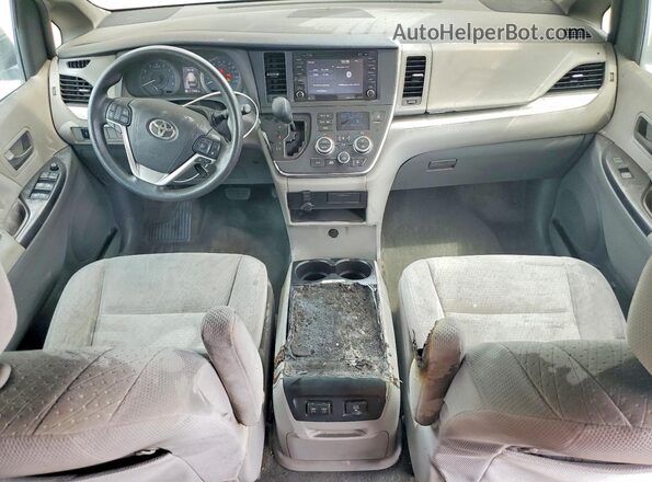 5TDKZ3DC3JS948198 2018 TOYOTA SIENNA Gray Widok deski rozdzielczej