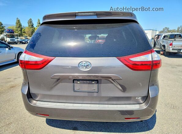 5TDKZ3DC4HS784261 2017 TOYOTA SIENNA Gray Հետևի տեսք