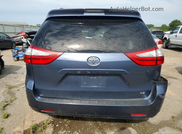 5TDKZ3DC4HS827271 2017 TOYOTA SIENNA Blue Вид ззаду