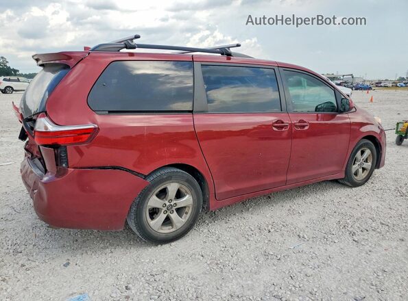 5TDKZ3DC4JS905764 2018 TOYOTA SIENNA Maroon Rear right