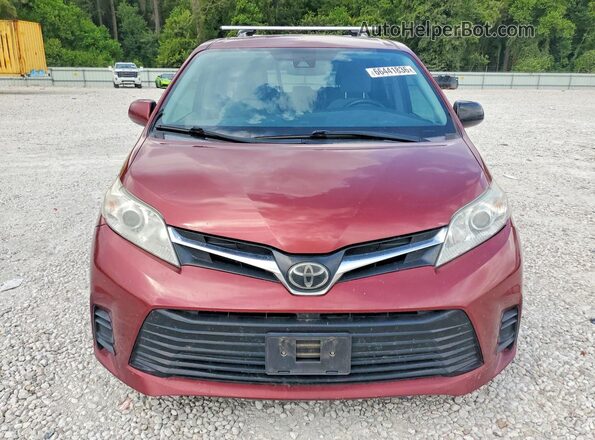 5TDKZ3DC4JS905764 2018 TOYOTA SIENNA Maroon Front view