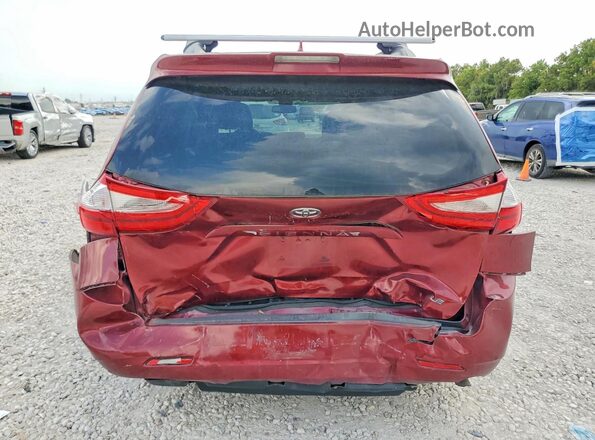 5TDKZ3DC4JS905764 2018 TOYOTA SIENNA Maroon Rear view