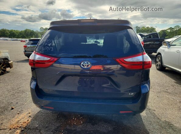 5TDKZ3DC4JS942667 2018 TOYOTA SIENNA Blue Vista trasera