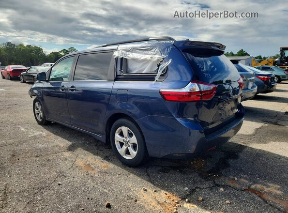 5TDKZ3DC4JS942667 2018 TOYOTA SIENNA Blue Trasero izquierdo