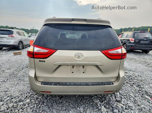 5TDKZ3DC5HS827022 2017 TOYOTA SIENNA Beige Vista trasera