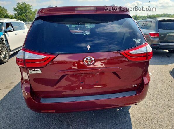 5TDKZ3DC7HS849331 2017 TOYOTA SIENNA Бордовый Вид сзади