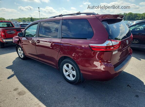 5TDKZ3DC7HS849331 2017 TOYOTA SIENNA Бордовый Задняя левая четверть