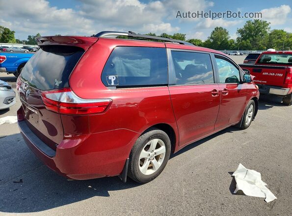 5TDKZ3DC7HS849331 2017 TOYOTA SIENNA Бордовый Задняя правая четверть
