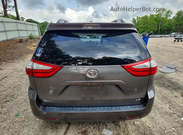 5TDKZ3DC8HS853565 2017 TOYOTA SIENNA Gray Rear view