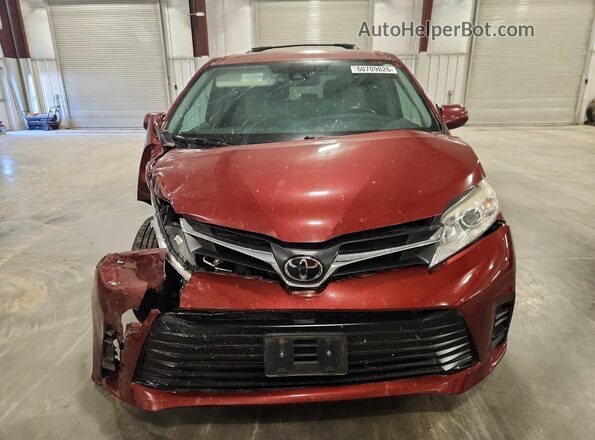 5TDKZ3DC8JS900907 2018 TOYOTA SIENNA Темно-бордовый Вид спереди