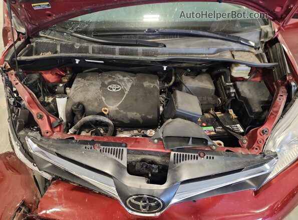 5TDKZ3DC8JS900907 2018 TOYOTA SIENNA Темно-бордовый Вид подкапотного пространства