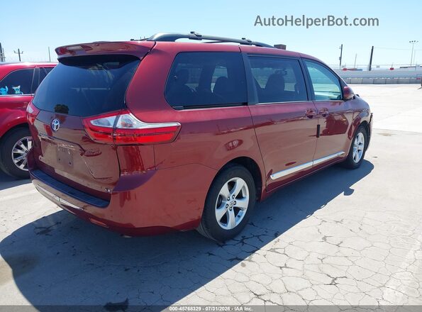5TDKZ3DC9HS817481 2017 TOYOTA SIENNA Burgundy Trasero derecho