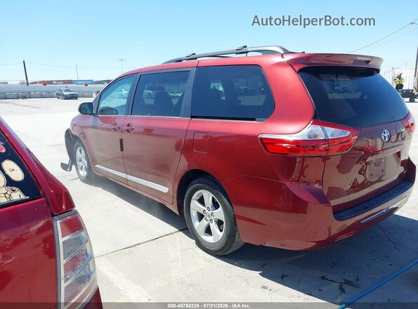5TDKZ3DC9HS817481 2017 TOYOTA SIENNA Burgundy 