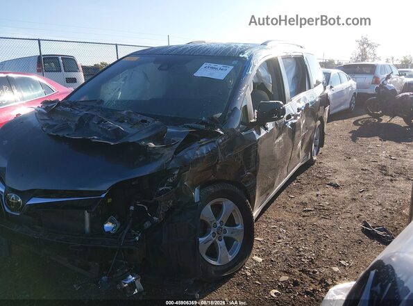 5TDKZ3DC9LS078282 2020 TOYOTA SIENNA Black Առջևի ձախ երեք քառորդ տեսարան