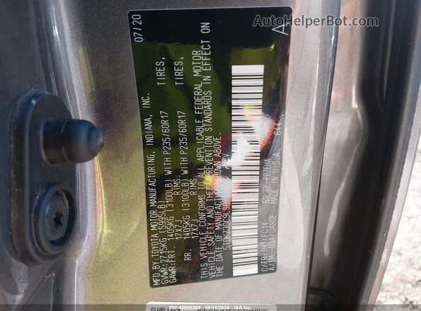 5TDKZ3DC9LS078282 2020 TOYOTA SIENNA Black Շարժիչի բաժամունքի տեսք
