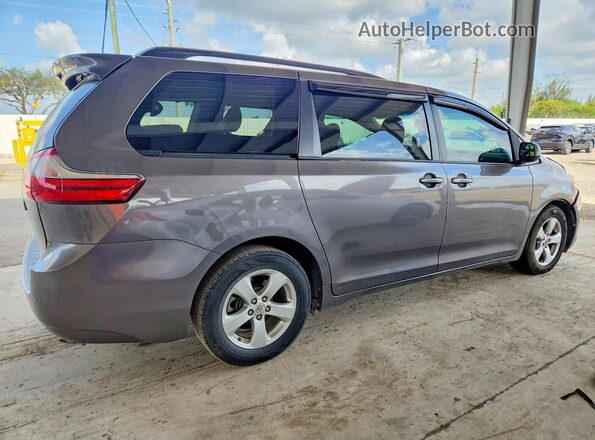 5TDKZ3DCXHS843362 2017 TOYOTA SIENNA Gray Задня права чверть